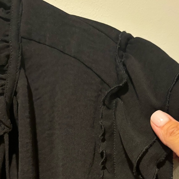 Women's Short Sleeve Fluttery Short Sleeves - Black Tamara H Size Small NWOT - Picture 5 of 8